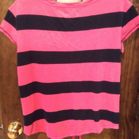 SOLD-2-Abercrombie & Fitch Med S/S Striped Tops - Picture 5 of 8